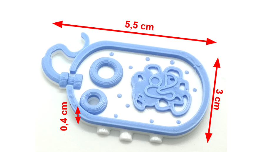 Porte-clés bactérie